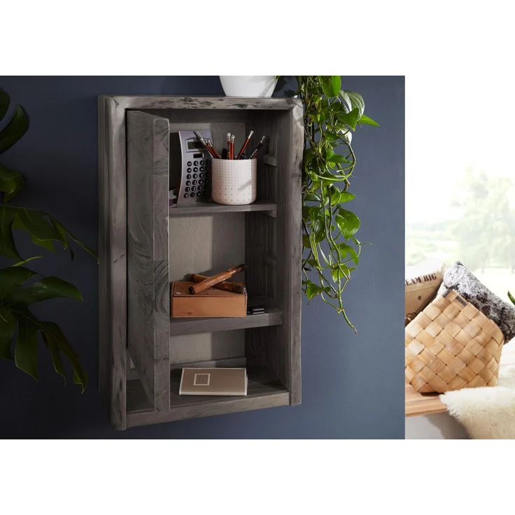Hängeschrank Akazie 40x20x70 grau lackiert PURE ACACIA #602 – Bild 3