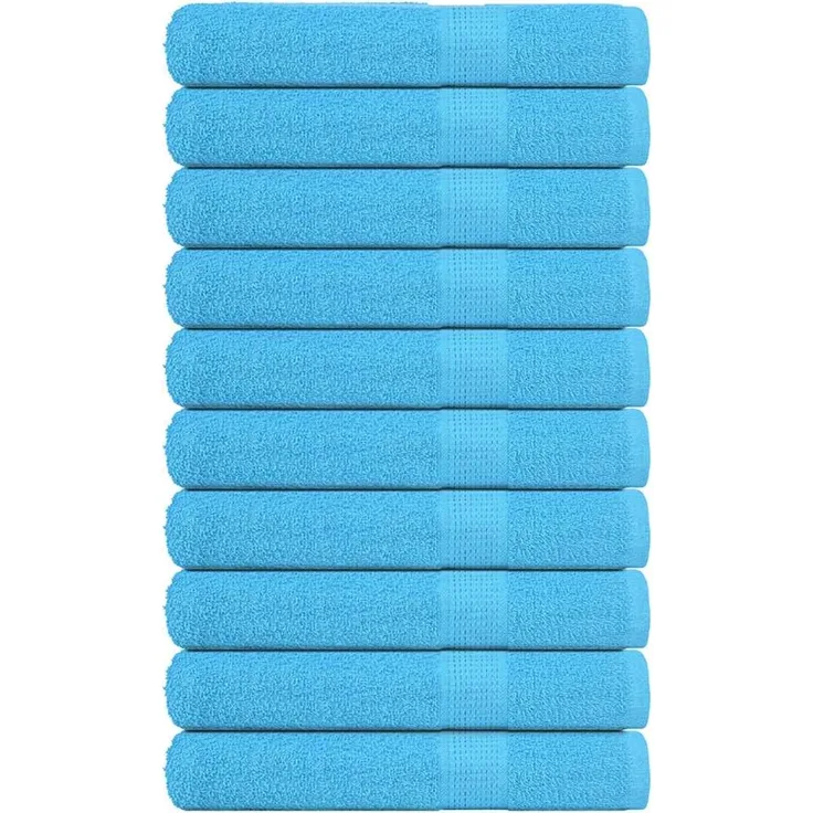 vidaXL Handtücher FROGN 10 Stk. Türkis 100x200 cm 360 g/m² 136988