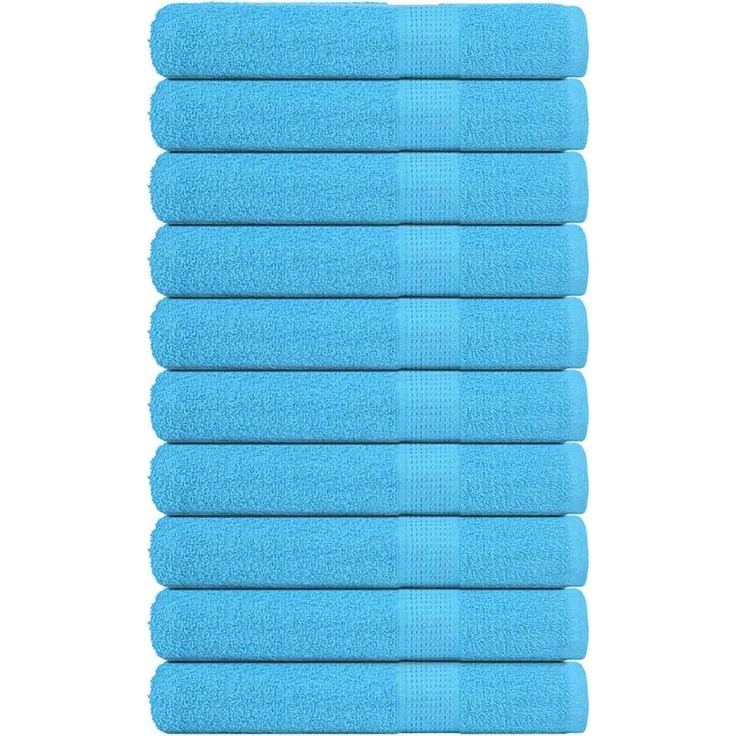 vidaXL Handtücher FROGN 10 Stk. Türkis 100x200 cm 360 g/m² 136988 – Bild 1