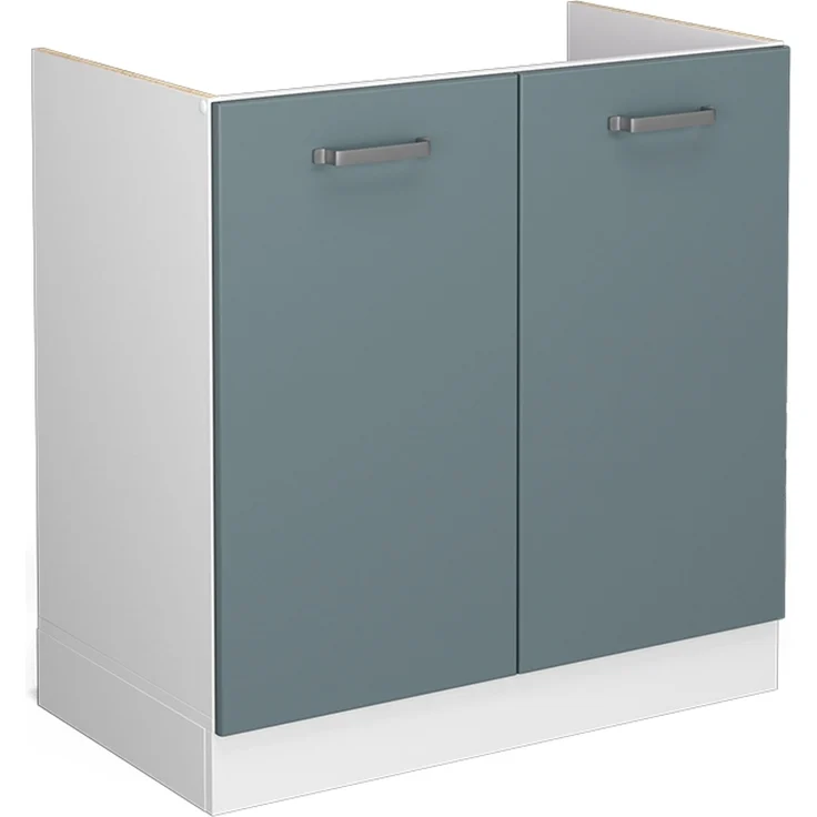Küchenfront R-Line Blau-Grau 79.2 x 71.3 cm Möbelfront für den Spülenunterschrank Vicco – Bild 5