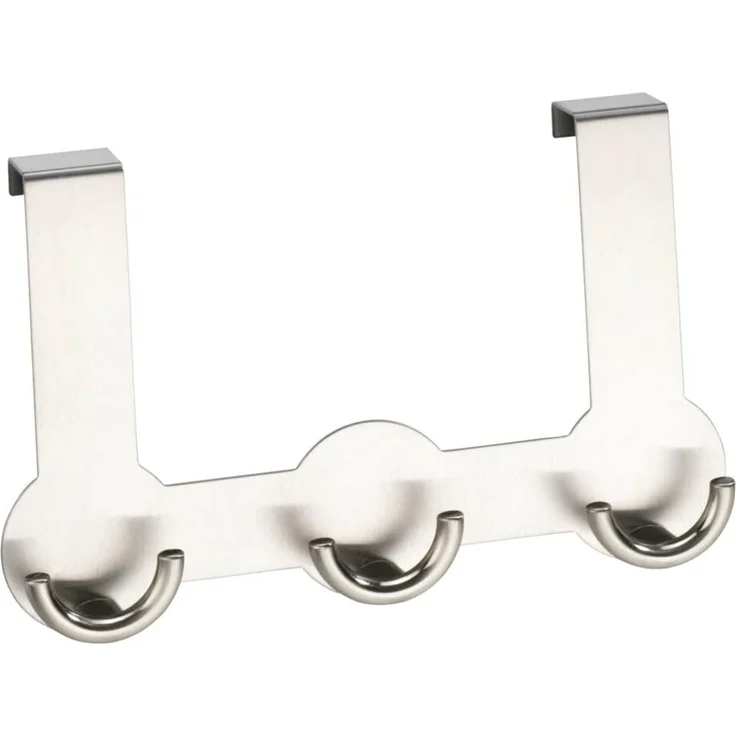 WENKO Türhaken Modell Rondo, Türen, Türgarderobe, Hakenleiste mit 3 Haken, für einen Türfalz von 2 cm – Bild 2