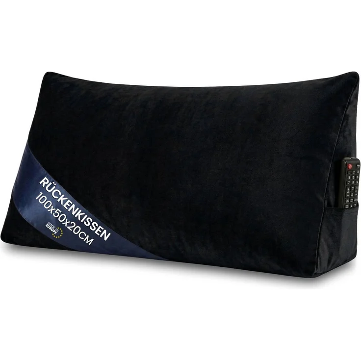 Amazinggirl Rückenkissen Keilkissen Cord Kissen 70x40 cm - Lesekissen für Bett Sofa und Couch – Bild 1