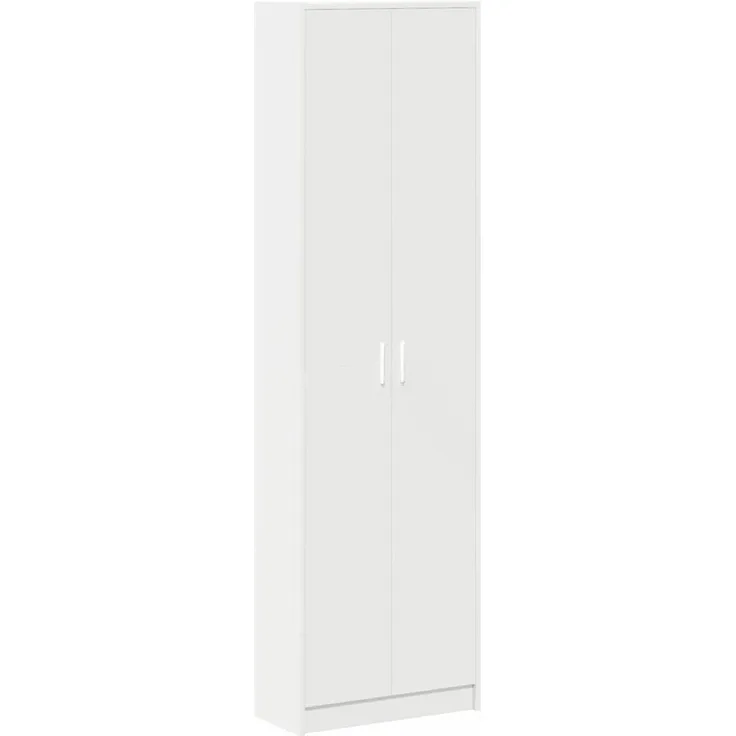 vidaXL Kleiderschrank mit Regal, Holzwerkstoff Weiß, 55 x 25 x 189 cm