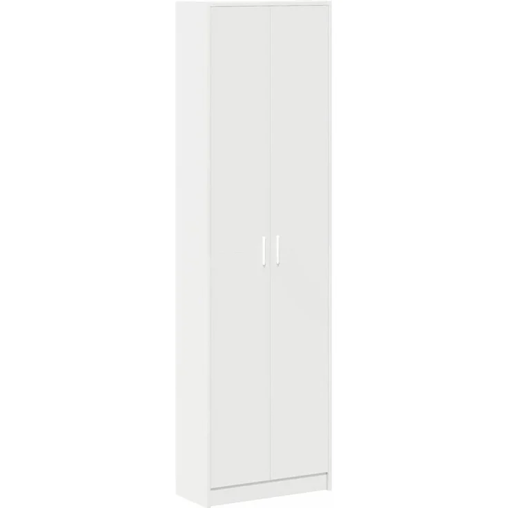 vidaXL Kleiderschrank mit Regal, Holzwerkstoff Weiß, 55 x 25 x 189 cm