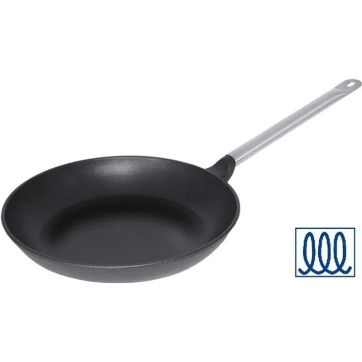 Contacto Aluminiumguss-Pfanne 32 cm Lyoneser Form, induktionsfähig mit Titan-Alu-Beschichtung