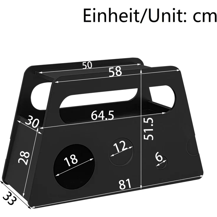 Beistelltisch aus MDF/Spanplatte mit Rollen & Ablagefläche, 81x33x51,5 cm, Weiß – Bild 6