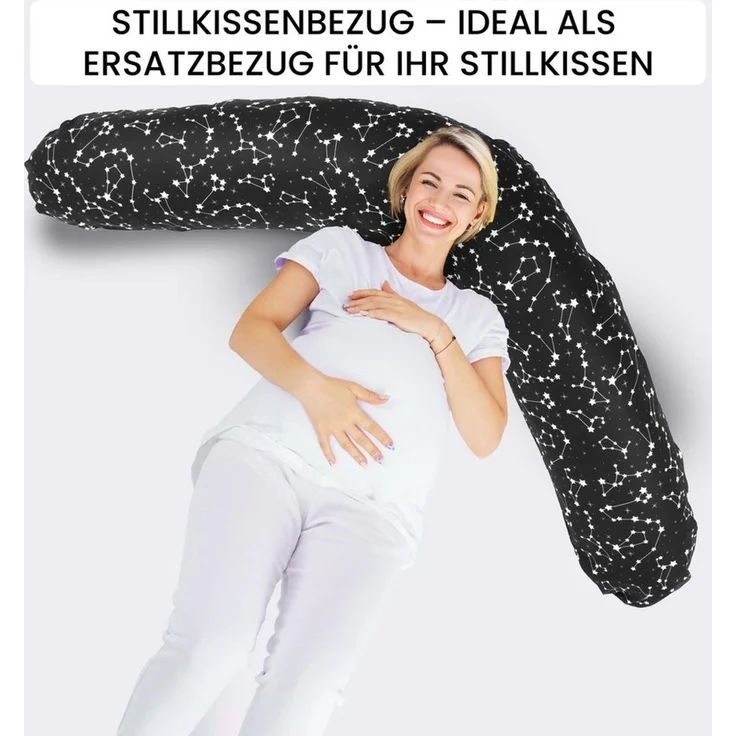Amilian Stillkissenbezug 170 cm - Kissenbezug für Stillkissen, Seitenschläferkissen -Bezug, 100% Baumwolle - weicher und pflegeleichter Ersatzbezug – Bild 4