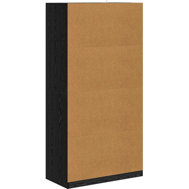 vidaXL Kleiderschrank Schwarz Eichen-Optik 100 x 50 x 200 cm 3446632 – Bild 6