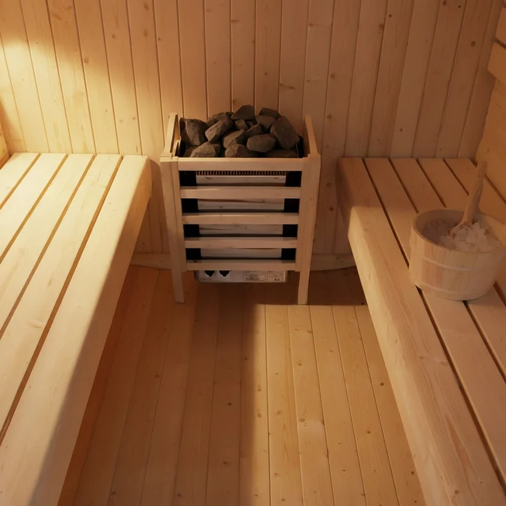 HOME DELUXE Outdoor Sauna CUBE L - 194 x 180 cm für 4 Personen – Bild 6