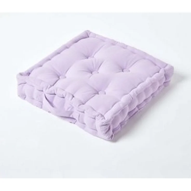 Homescapes Bodenkissen Sitzkissen Calico Mauve 40 x 40 cm – Bild 6
