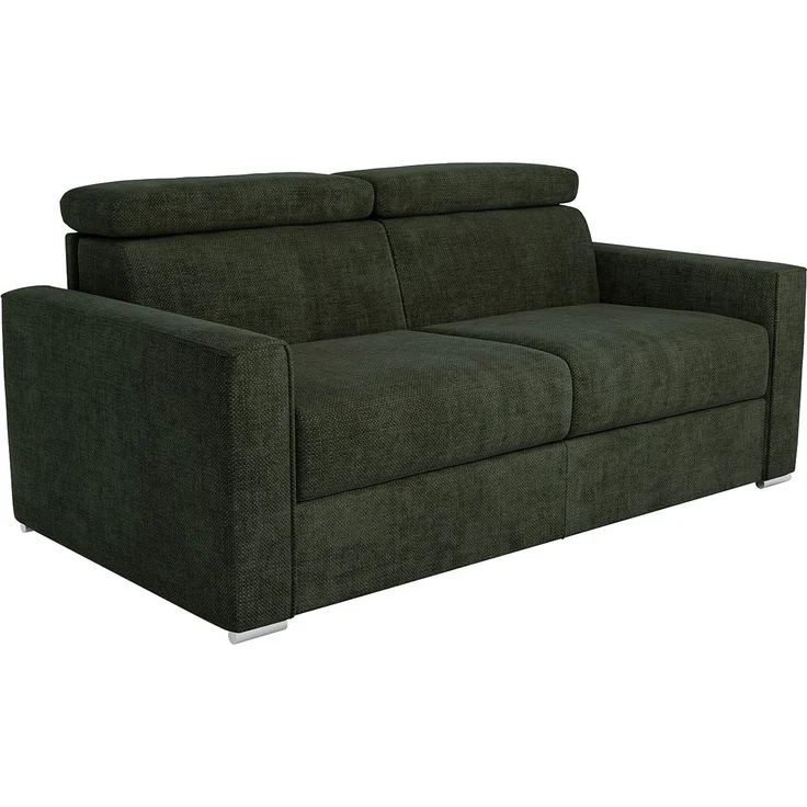 Vente-unique - VIZIR - Schlafsofa - Plastik - Kunststoff (PVC), Metall - Tannengrün - 214 x 223 x 110 cm – Bild 5