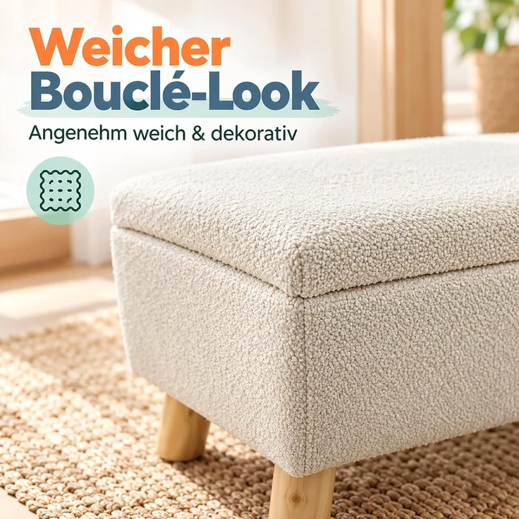 Relaxdays Fußhocker mit Stauraum – Bild 9