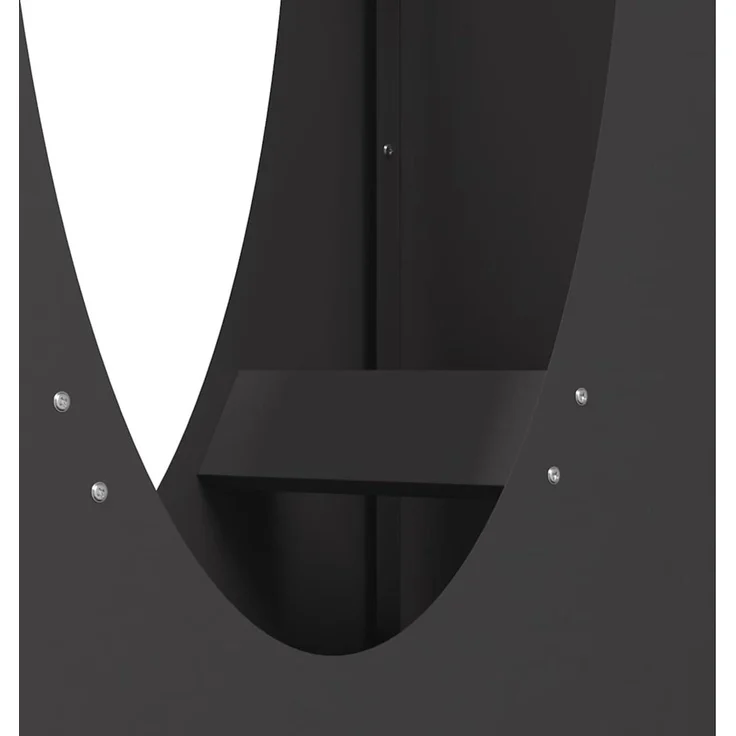 vidaXL Brennholzregal Schwarz 50x23x100 cm Kaltgewalzter Stahl 864181 – Bild 8