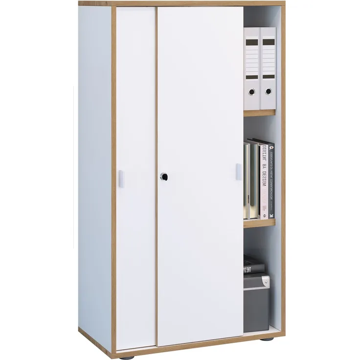 VCM Büroschrank Salia 920736 Weiß H. 110 x B. 60 x T. 37 cm