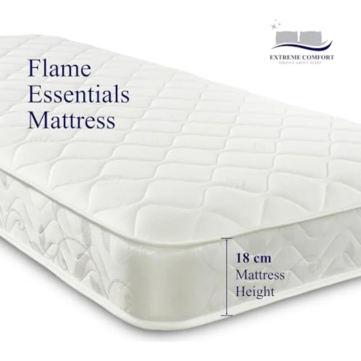eXtreme comfort ltd Extreme Comfort Cooltouch Matratze mit Mikrosteppung, Basis-Feder, ca. 17,8 cm tief, 90 cm Einzelbett, Memory-Schaum, Weiß – Bild 5