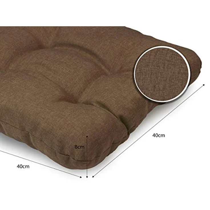 sunnypillow Stuhlkissen 4er Set Stuhlkissen 40x40 cm Bequeme 8cm, Polsterauflage Auflage für Stühle / Bänke – Bild 6