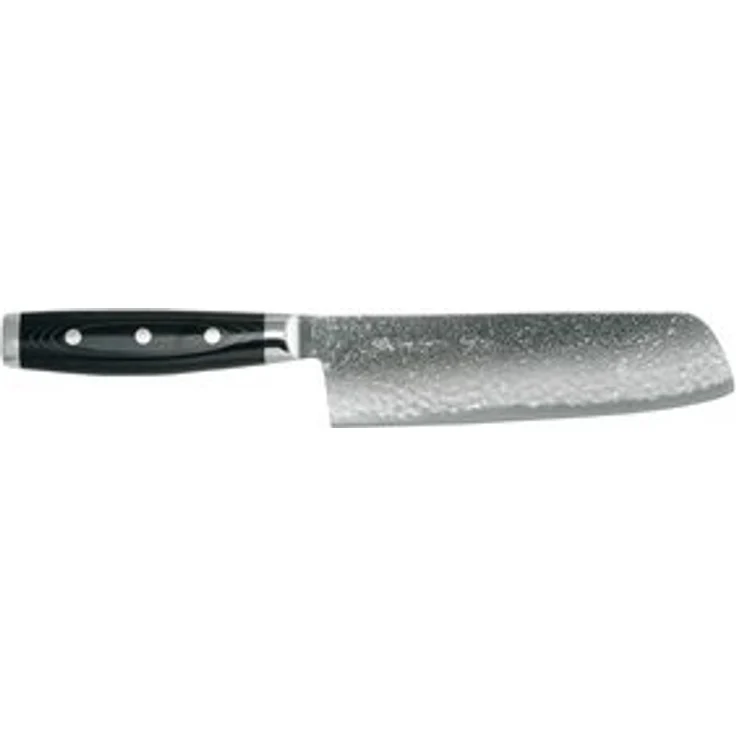 Yaxell Kochmesser Nakiri Allzweckmesser Kochmesser Klingenlänge 18 cm, Profi Kochmesser, 101 Lagen Damaszener Stahl – Bild 6