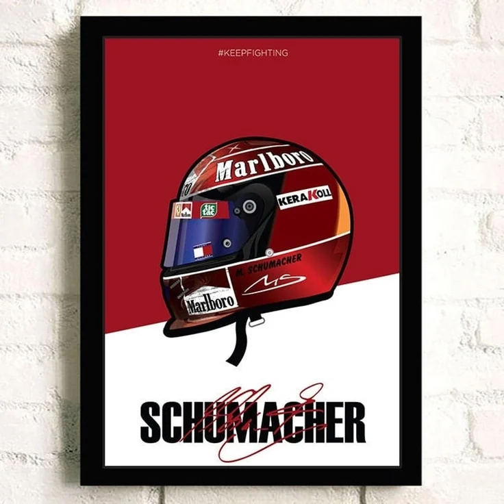 Poster Formel 1 Helm Rennfahrer Name Unterschrift · Deko Print ohne Rahmen - D Hunt / 40x50 cm – Bild 10