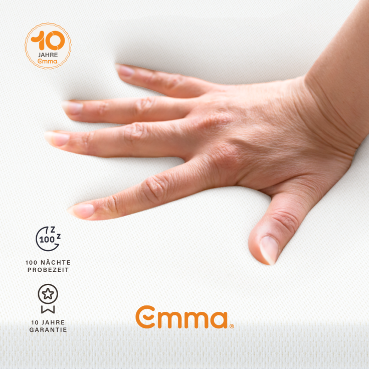 Emma 'Express' Hybridmatratze, 200x200 cm, 85 % Polyester / 15 % Polypropylen, Weiß – Bild 9