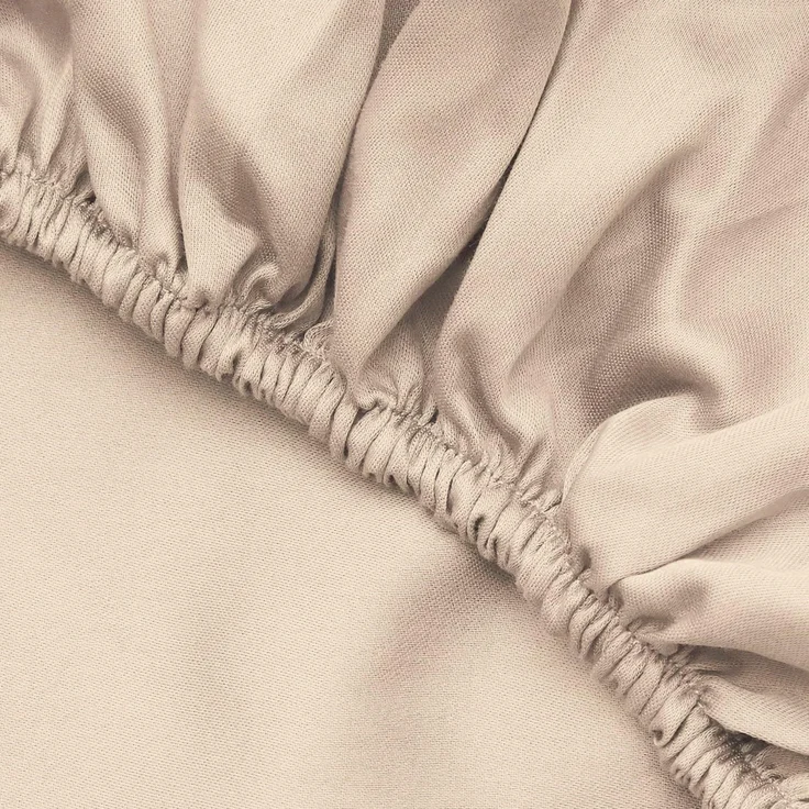 L'essentiel Maison 'De Beige' Satin Queen XL Spannbettlaken (DE), Beige, 200+40 x 150 cm – Bild 3