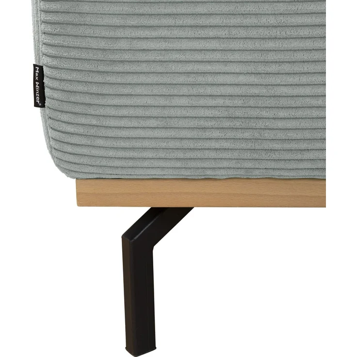 Sofa mit Longchair rechts Katrien Cordstoff silber – Bild 7