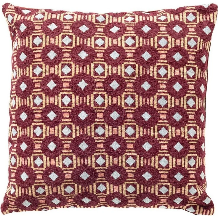 Dutch Decor Kissenhülle 'Lennox' 45x45 cm Maroon Banner - Rot – Bild 1