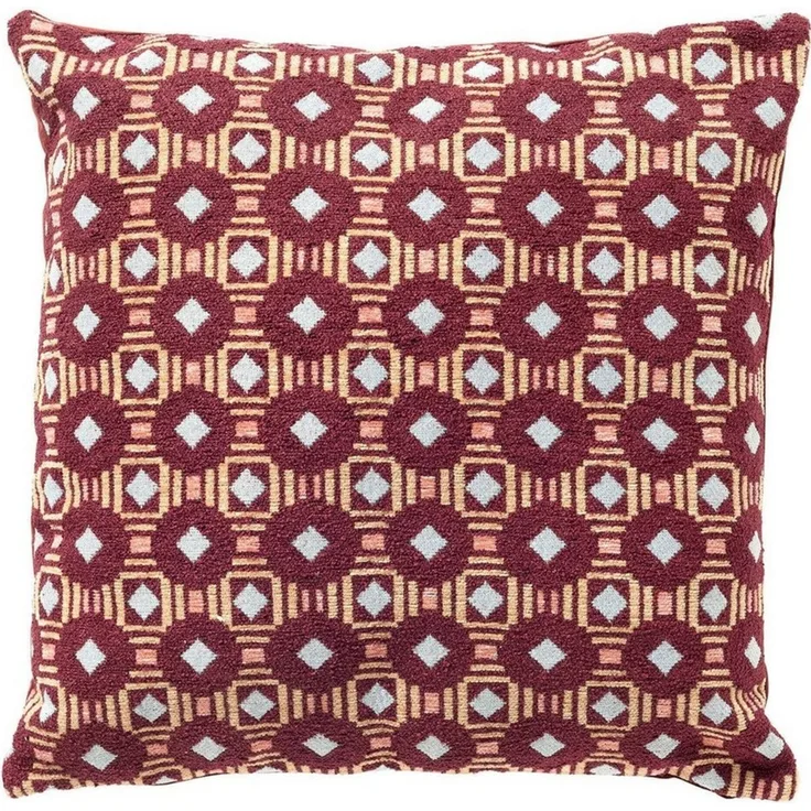 Dutch Decor Kissenhülle 'Lennox' 45x45 cm Maroon Banner - Rot