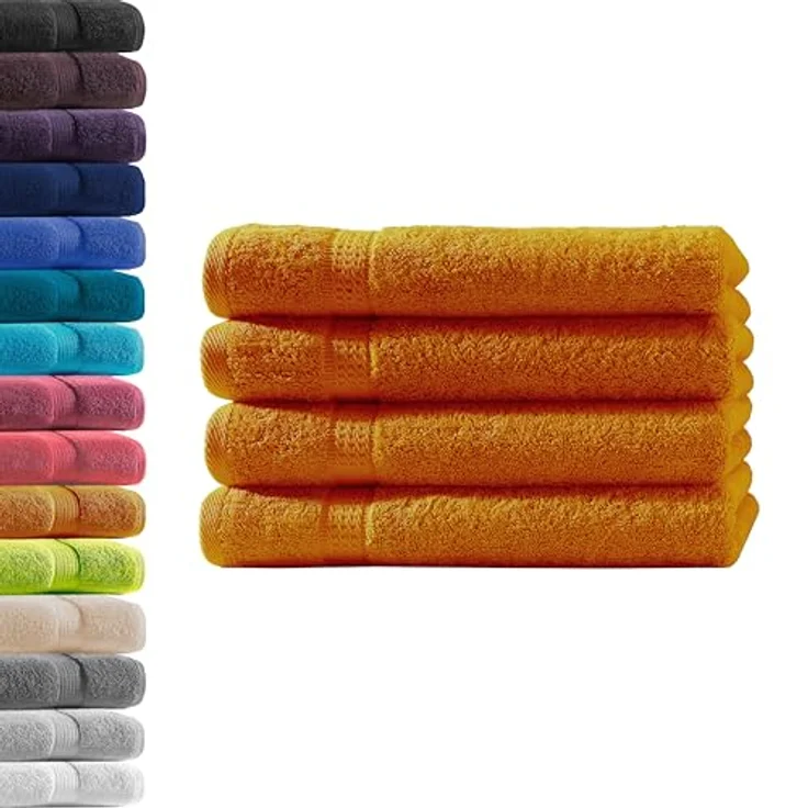 Hometex Premium Textiles Handtuch in Premium Qualität 500 g/m², Feinster Frottier-Stoff 100% Baumwolle, 4x Handtuch, weich, saugfähig, extra schwer & flauschig - TEST BILD TOP MARKE 2025 – Bild 2