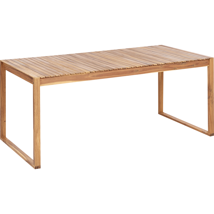 Beliani 'SASSARI II' Essgruppe für 6 Personen, Akazienholz Heller Holzfarbton, 180x90x75 cm – Bild 4
