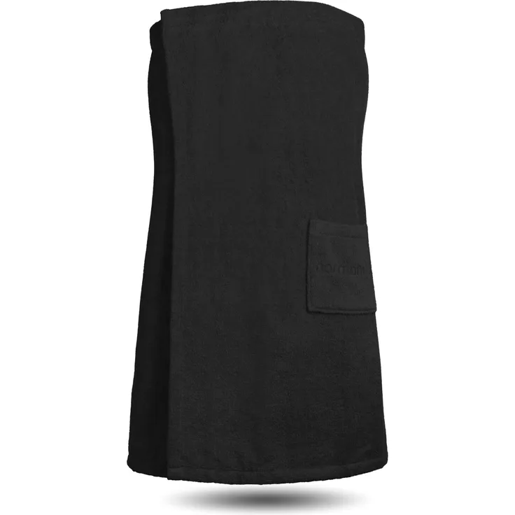 Normani Saunakilt für Damen, extra groß, 100 % Bio-Baumwolle mit Tasche und Klettverschluss