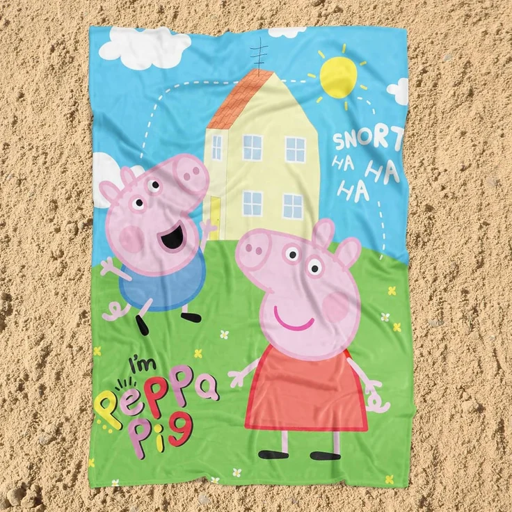 Kinderdecke Peppa Wutz Pig I'm 150 x 200 cm weich und kuschelig Coral Fleecedecke, BERONAGE, passend zur Bettwäsche, ideal für Sofa, Couch, Bett, Auto, Camping – Bild 3