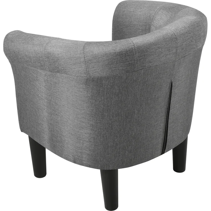 en. casa Cocktailsessel, Clubsessel Hellgrau, Polyesterbezug – Bild 5