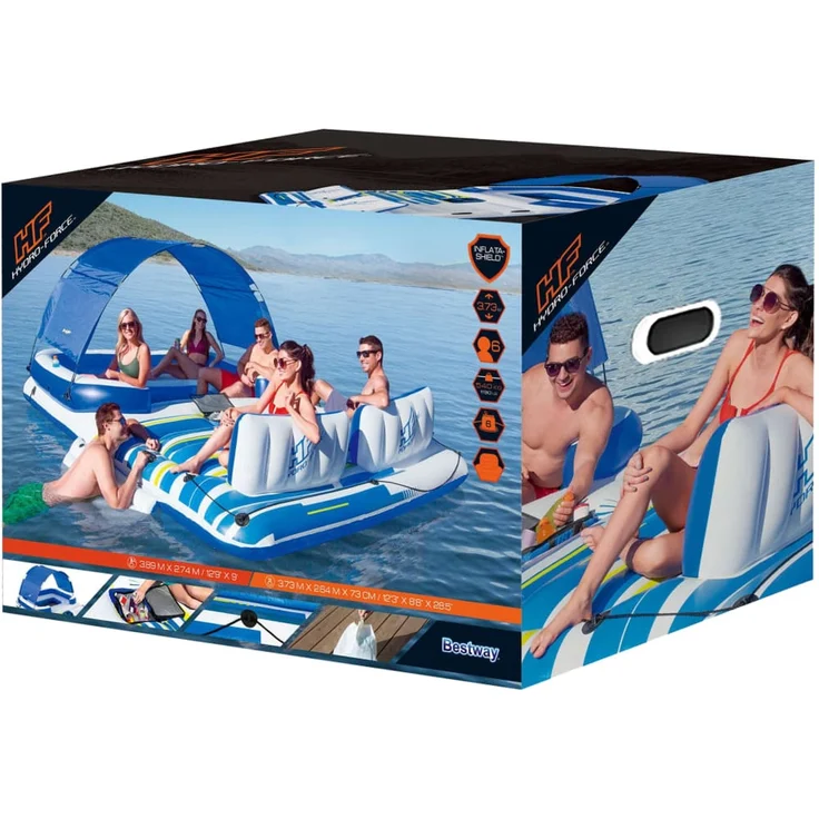 Bestway Tropical Breeze Badeinsel 389x274 cm 43105 3202497 – Bild 9