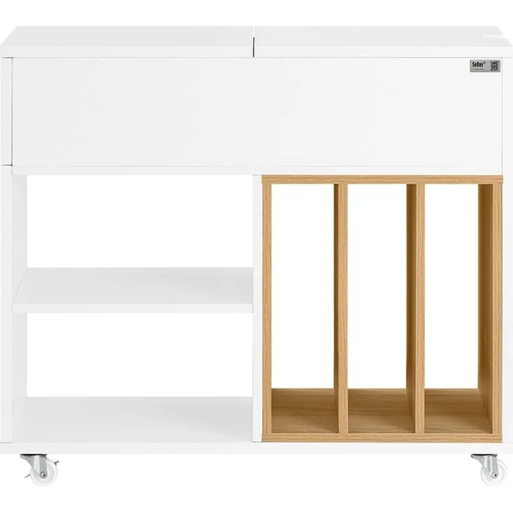 SoBuy FBT134-W Schubladenschrank Büro, MDF, Lackiert, Weiß, 70 x 61 x 38 cm – Bild 1