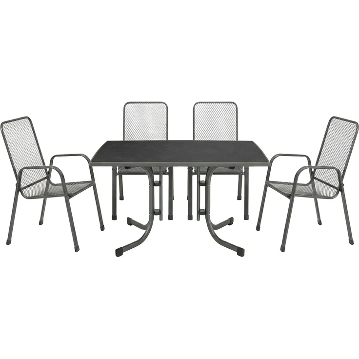 MFG Garten-Essgruppe Boulevard 4 Personen Metall anthrazit – Bild 2