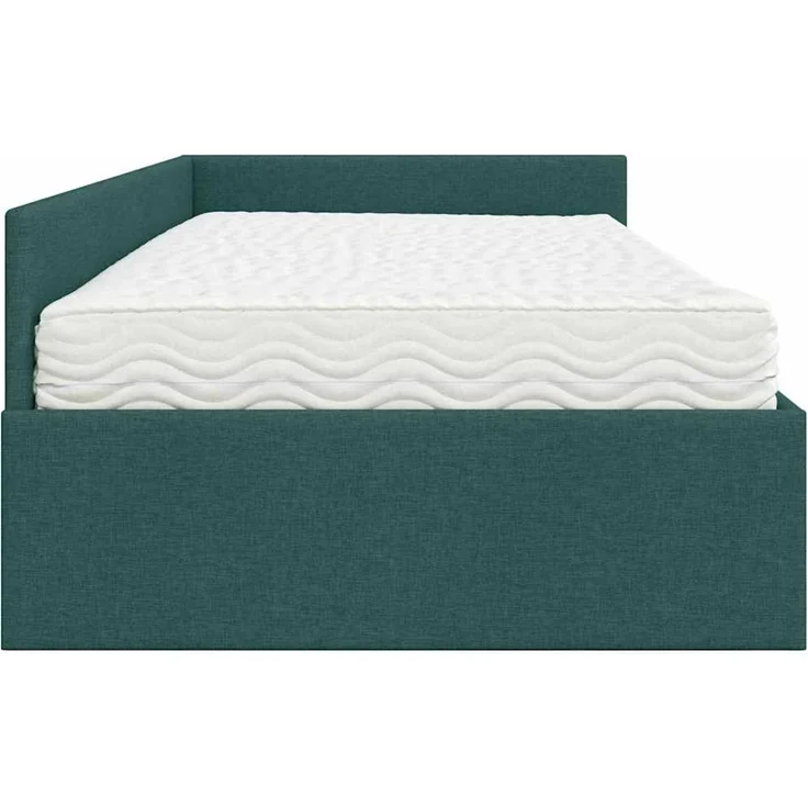 vidaXL Eckbettgestell mit Matratze 2 stk. Dunkelgrün 100 x 200 cm 3393609 – Bild 8