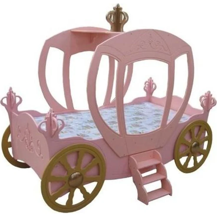 Bett mit Matratze Kinderbett Kinderzimmer Kutsche Prinzessin Mädchen – Bild 2