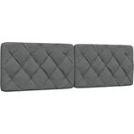 vidaXL Bett Kopfteil-Kissen Dunkelgrau 90 cm Stoff (1-tlg)