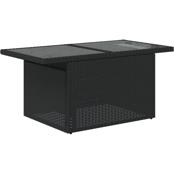 vidaXL 5-tlg. Garten-Sofagarnitur mit Kissen Schwarz Poly Rattan 3266556 – Bild 5