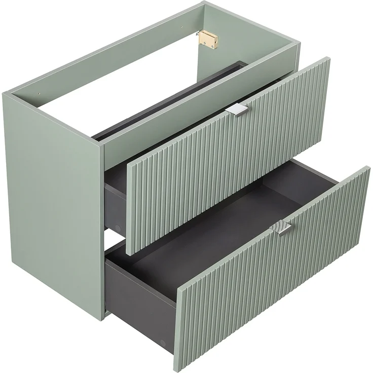 Waschtischunterschrank 80cm in grün und Eiche NEWPORT-56-GREEN – Bild 8
