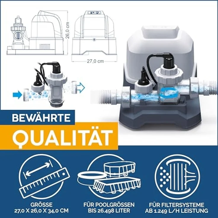 Bestway Salzwasseranlage für Pool Hydrogenic 6 g/h 80 W – Bild 3