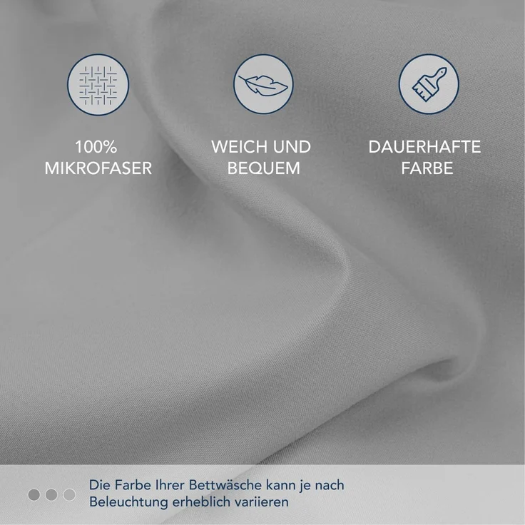 Dreamzie Spannbettlaken 120x200 cm - 35 cm Tiefe Tasche - 100% Mikrofaser Bettlaken - Anthrazit, Schadstoffgeprüft(Oeko TEX), Bettlaken mit Gummizug – Bild 4