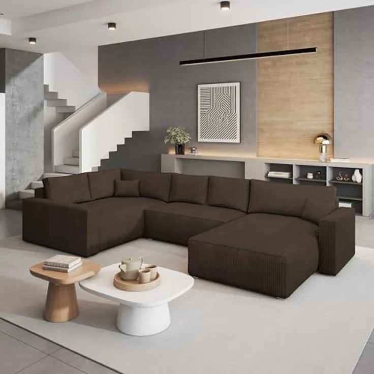 Masseno Ecksofa VELAMI mit Schlaffunktion U-Form, Sofa mit Bettkasten – Bild 2