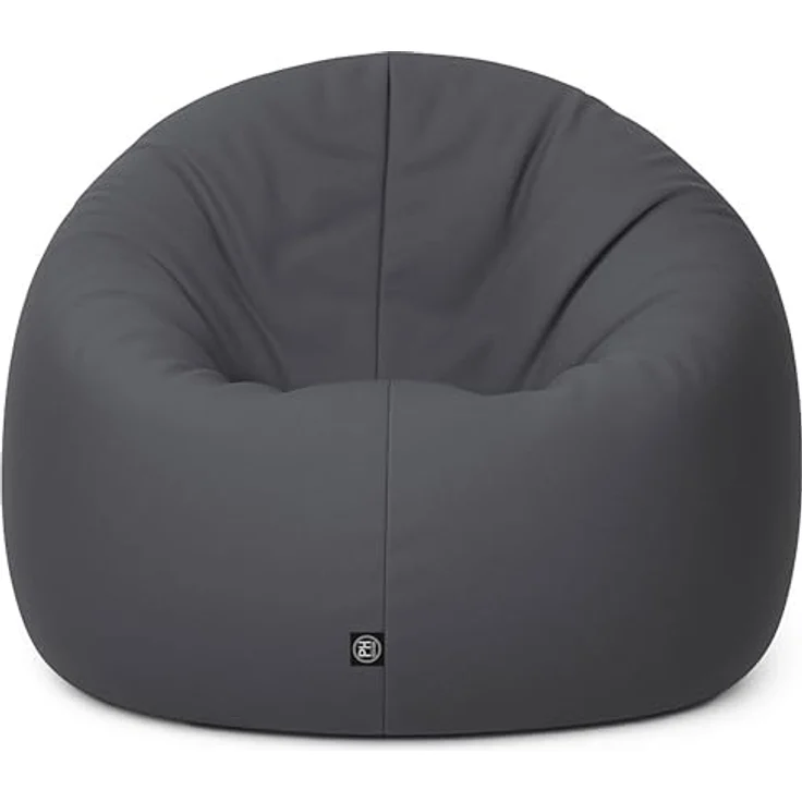 PATCH HOME 2 in 1 Funktion Sitzsack Sessel Bean Bag Sitzsäcke Gaming mit Reißverschluss bereits befüllt - Ø 125cm -Anthrazit – Bild 7