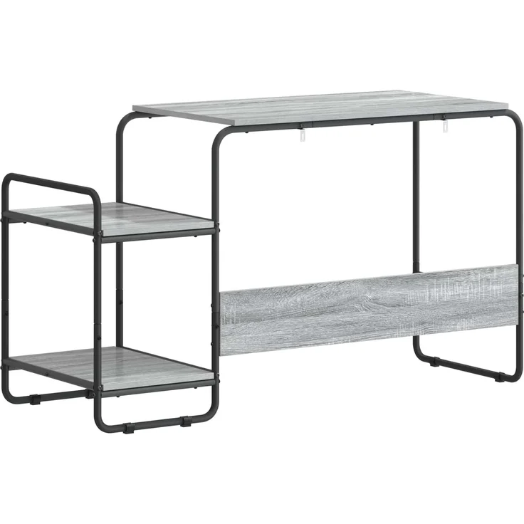 vidaXL Schreibtisch mit Stauraum Sonoma-Grau 131,5 x 50 x 75,5 cm 8008053 – Bild 5