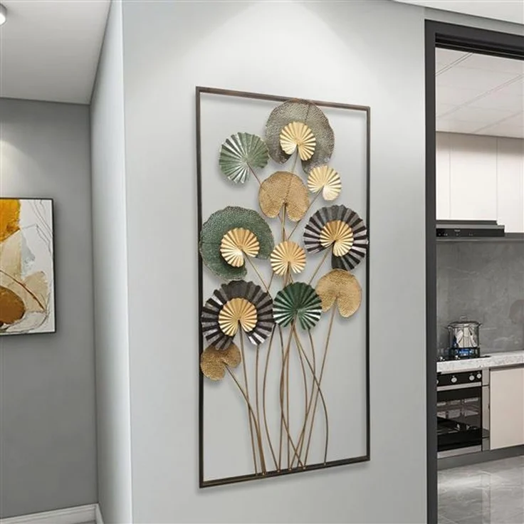 Dekoleidenschaft Metallbild 3D Wandbild "Blätter" oder "Gingko" aus Metall, verschiedene Modelle, Blätter, Wanddeko, Wandschmuck, Bild für Wohnzimmer, Flur, Schlafzimmer – Bild 5