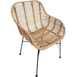 RATTAN Armlehnstuhl 2-er Set Rattan Natur