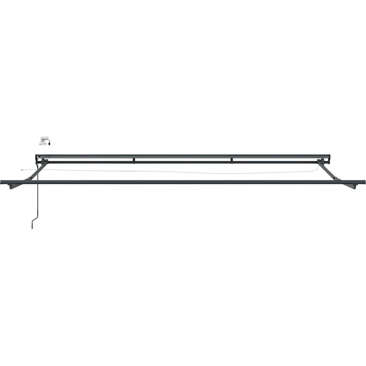 vidaXL Elektrische ausziehbare Markise Gelb, Grau, Anthrazit 5 x 3,5 m 3421685 – Bild 7