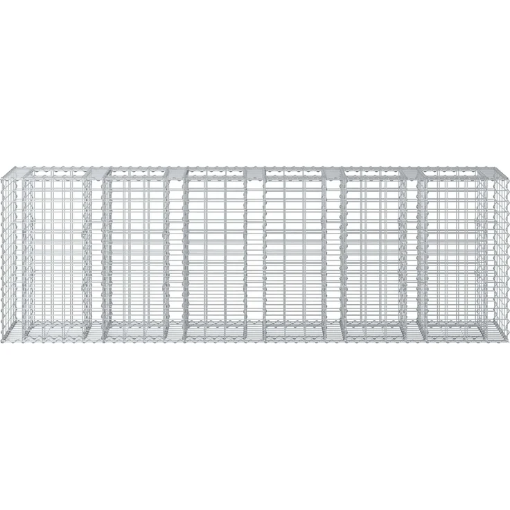 vidaXL Gabionen-Hochbeet 2 stk. 250 x 50 x 80 cm Verzinkter Stahl 3422231 – Bild 6