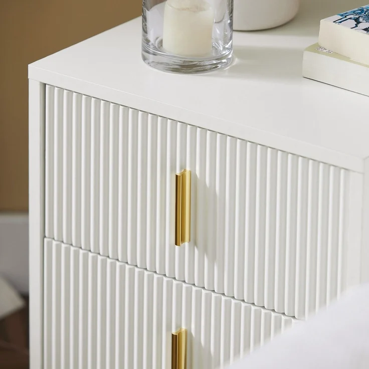 SoBuy FBT115-W Nachttisch, MDF, Melamin, Weiß, 40 x 47 x 40 cm – Bild 9